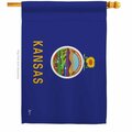 Guarderia 28 x 40 in. Kansas American State House Flag with Double-Sided Horizontal Decoration Banner Garden GU3912274